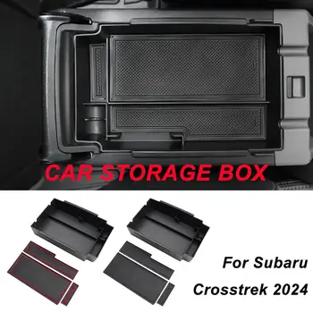 Организатор на кутия за съхранение на подлакътници за Subaru Crosstrek 2024 Централна конзола Подлакътник за подлакътник Контейнер Аксесоари за съхранение D8i5