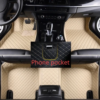 Персонализирани стелки за кола за Mercedes Benz GLK 2008-2014 години телефон джоб килим интериор аксесоари за кола