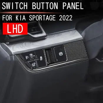 Рамка за регулиране на фаровете Интериорен стикер от въглеродни влакна за Kia Sportage NQ5 2022 Корейски стил бутон капак Trim аксесоар D4P6