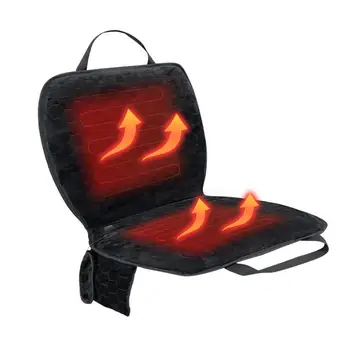 Сгъваема USB възглавница за стол USB зареждане Тънка възглавница на седалката Удобна за кожата отоплителна подложка за сядане Лесна за инсталиране подложка за седалка
