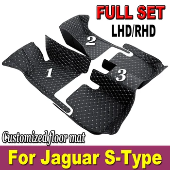 Стелки за кола за Jaguar S-тип SType S тип 1999 ~ 2007 килим трайни кожени мат анти мръсни подложки интериор част аксесоари за кола