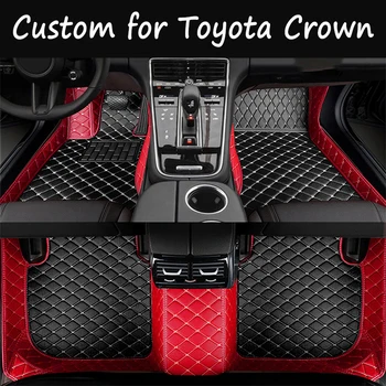  Стелки за кола за Toyota Crown S210 2012 ~ 2018 Килим луксозна кожа Мат Auto издръжлив килим пълен комплект анти мръсотия подложка аксесоари за кола
