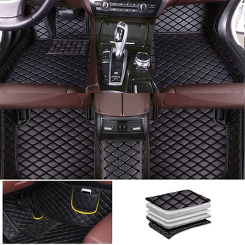 Стелки за кола Синьо За Dodge пепелянка 2013-2016 Персонализиран автомобилен килим с джобове Интериорни аксесоари Авто постелки