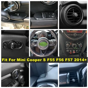 Стъклен асансьор / Фарове / Дръжка Капак на купата Подстригване Подходящ за Mini Cooper S F55 F56 F57 2014 - 2020 Интериорен аксесоар от въглеродни влакна