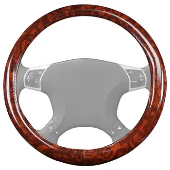 Универсален капак на волана на автомобила Капак за защита от изкуствена кожа Противоплъзгащ дишащ 38 см протектор на волана