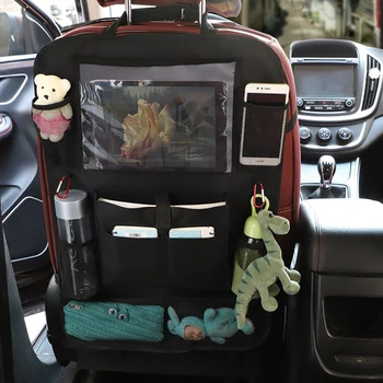 Универсална кола Авто телефон джоб висящи съхранение чанта кола задната седалка торбичка за деца кола организатор протектор организатор мулти-джоб