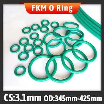 Флуорен каучук FKM O-ring CS 3.1mm /OD 345/350/355/360/370/380/390/400/405/410/415/420/425 mm