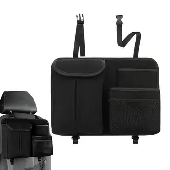 Чанта за съхранение на задната седалка на автомобила Мулти-джоб Автомобилна седалка облегалка чанта Road Trip Travel Essentials За портмонета Бутилки за вода Mobile