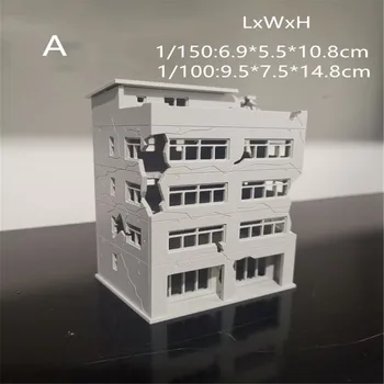 1/100 1/150 N мащаб архитектура диорама нова битка щети аниме влак сцена сграда модел
