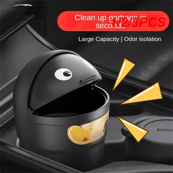 1/2/3PCS Flip Open Car Trash Bin Portable Storage Box Mini Wastebasket Flip Open Type Waterproof Auto Interior Accessories