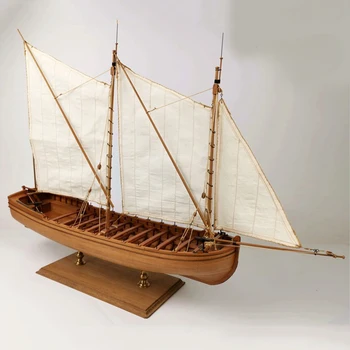 1/24 Френски 36-футов въоръжен Longboat DIY симулация дървени ветроходство модел събрание комплект играчка подарък колекция