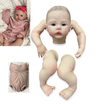 17inch Прероден комплект за кукли Популярни Meadow вече боядисани меки DIY прероден кукла части ръка задържа боядисани вени Bebe прероден комплект