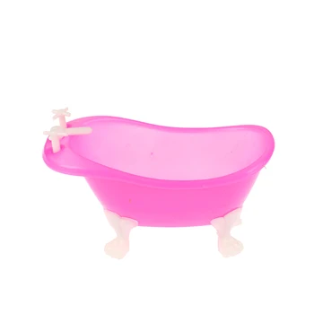 1PC Dollhouse малка бебешка вана, играеща с водна вана Play House аксесоари