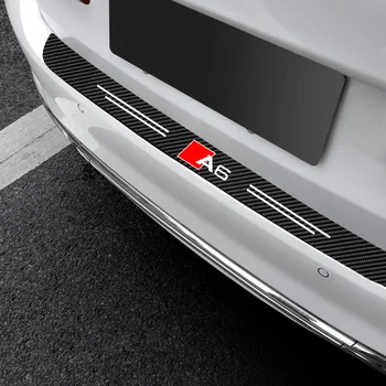 1pc кола задна врата багажника броня охрана защитни стикери стайлинг за Audi A6 лого A3 A4 A5 A7 A8 Q1 Q2 Q4 Q5 Q6 Q7 TT E-TRON