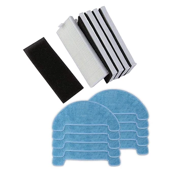 2 Комплект аксесоари за прахосмукачки: 1 комплект гъба + Hepa филтър & 1 комплект части за прахосмукачки Mop кърпа