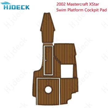 2002 Mastercraft XStar Платформа за плуване Мат лодка EVA пяна тиково дърво палуба подова подложка кафява