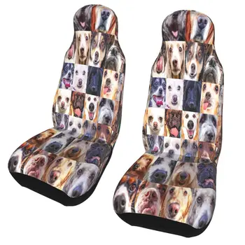 2pcs 3D калъфи за седалки за котки Универсална предна кола и Suv Seat Covers Аксесоар за кола