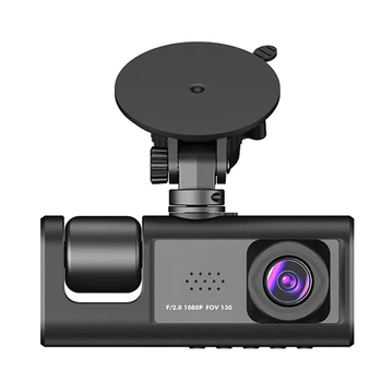 3 канал Dash Camfor кола, 1080P Dash камера Трипосочна камера за кола с IR нощно виждане, запис на контура, паркинг монитор