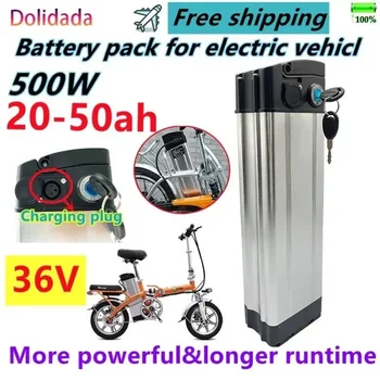 36V преносима батерия 500W алуминиева сплав литиева обвивка, сгъваема батерия за електрически велосипеди универсална батерия