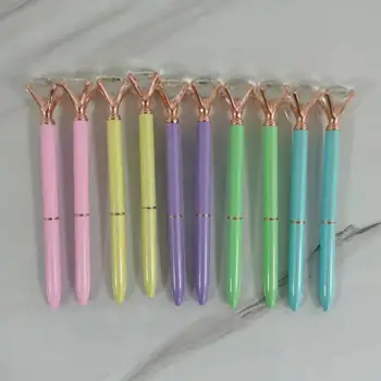 50Pcs бонбони цвят диамант висулка метална писалка химикалка реклама писалки канцеларски материали на едро училищни пособия