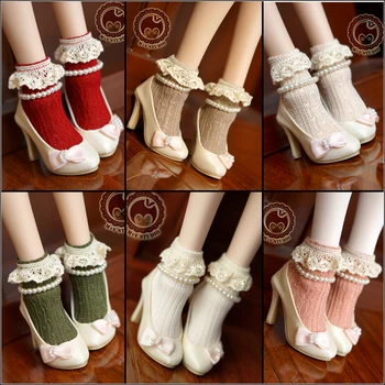 6 цвята BJD чорапи за кукли 1/3 1/4 Mori женски дантелени чорапи DD MSD японски стил дама сладък дантела чорапи кукла аксесоари