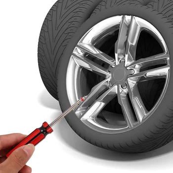 6pcs Инструмент за отстраняване на сърцевината на клапана Инструмент за ремонт на гуми Инструмент за инсталиране на автомобили Инструмент за отстраняване на стъблото на гумите