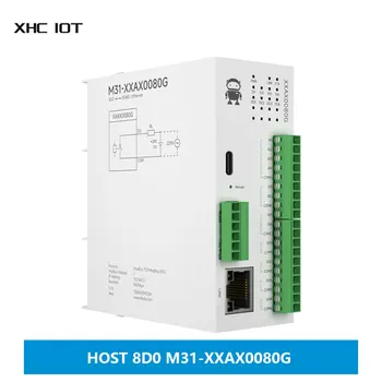 8DO Разпределен отдалечен IO модул Аналогов превключвател Придобиване XHCIOT M31-XXAX0080G Хост модул Безплатно снаждане PNP NPN Modbus