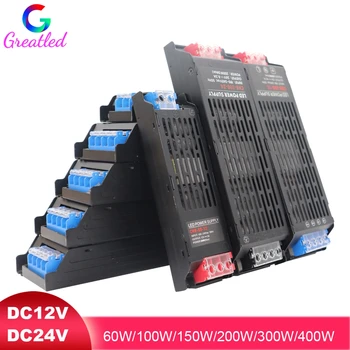 AC / DC12V 24V осветителен трансформатор ултра тънък LED захранване 60W 100W 150W 200W 300W 400W A / D конверторно захранване за LED St
