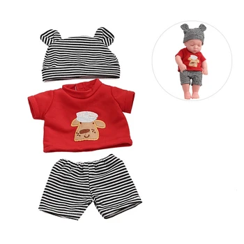 Bear Baby Dolls Момчешки дрехи 11 инча Комплект аксесоари за облекло за новородени кукли Бебе момиче съвпадение облекло