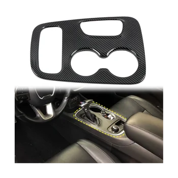 Car Carbon Fiber Center Console Gear Shift Water Cup Holder Frame Cover Стикери за Dodge Durango 2018-2020