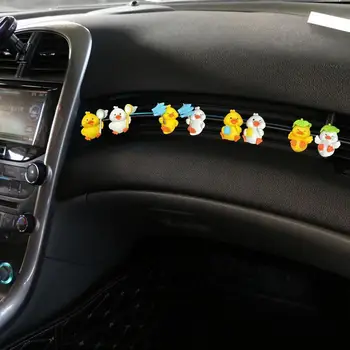 Car климатик клипове комплект от 4 карикатура декорация за кола Air Vent патица фигури с ярки цветове за въздух изход спалня