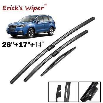 Erick's Wiper LHD Front & Rear Wiper Blades Set Kit For Subaru Forester SJ 2012 - 2018 Прозорец на предното стъкло 26