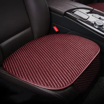 Ice копринена седалка за кола капак универсална възглавница сезони удобни дишащи аксесоари за кола, подходящи за 99% кола модел вино червено