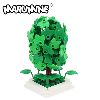 Marumine MOC Tree Модел Комплект 156PCS Изглед към градската улица Градински строителни блокове Аксесоари за растения Монтажни конструкции Тухли