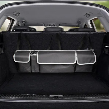 Multi-use Oxford Cloth Car Trunk Organizer Чанта за съхранение на задната седалка Висококапацитетни организатори на облегалката на столчето за кола Интериорни аксесоари