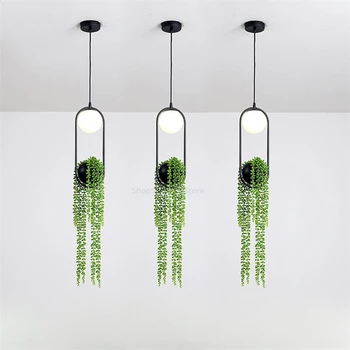 Nordic модерни LED висулка светлини растение висящи лампи цвете трапезария лампа за вътрешен хол бар Начало декор осветителни тела
