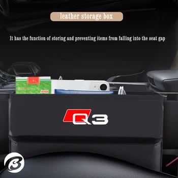 PU кожена кола предна седалка странична междина цепка чанта за съхранение за Audi Q3 F3B 8UG 8UB Auto съхранение кутия организатор интериорни аксесоари