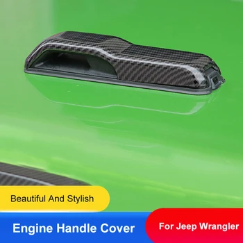 QHCP Капак за автомобилен двигател Спрей капак Вода декоративна дръжка стикери за Jeep Wrangler JL 2018-2021 1Pair аксесоари