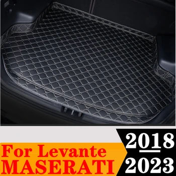 Sinjayer кола багажник мат водоустойчив AUTO части опашка обувка килими висока страна задна товарна облицовка Pad годни за Maserati Levante 2018-2023