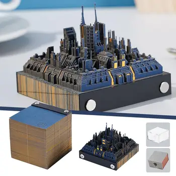 Sky City 3D Забележка Дизайн Замък Приказка Memo Pad 3D парти аксесоари подарък благоприятства лепкава принцеса Kawaii Scrapbooking не L8G1