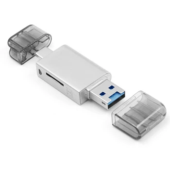 USB-C тип C / USB 2.0 към NM Nano карта с памет TF Micro-SD карта за Huawei мобилен телефон & лаптоп