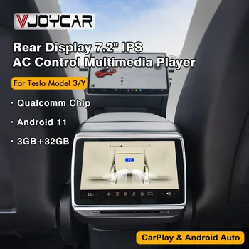 Vjoycar Backseat Entertainment Screen Player за Tesla Model 3 / Y Заден дисплей A / C контрол на седалката Регулиране на топлината на седалката Carplay Android Auto