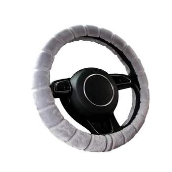 Winter Pulsh Car Steering Wheel Cover Wrap For 37-38CM/14.5