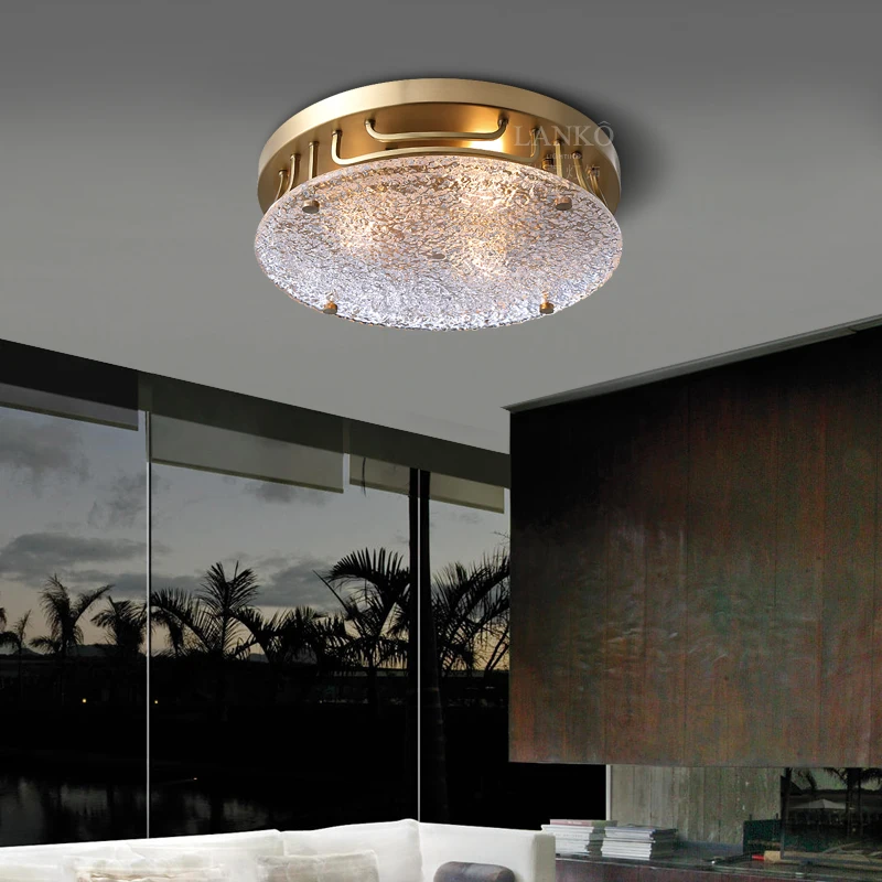 американска светлина луксозна класическа медна таванна лампа модерна нова китайска спалня проучване проста и стилна ретро таванна лампа . ' - ' . 2