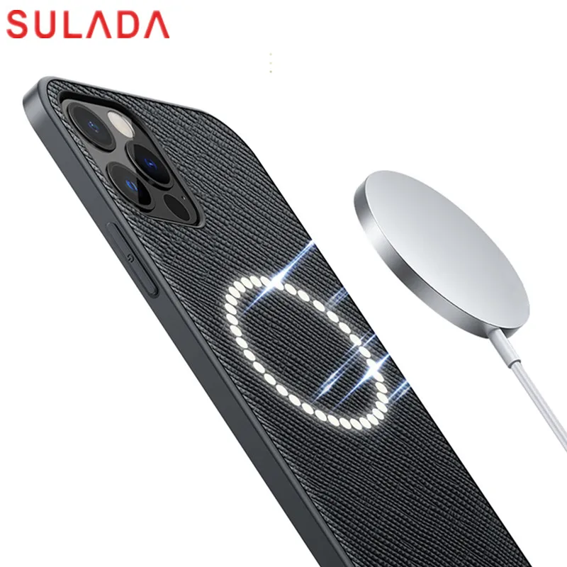 Оригинален калъф за магнитно безжично зарядно устройство Sulada Cross за Apple iPhone 13 Pro Max 12 Mini Shockproof Magsaf Back Cover . ' - ' . 0