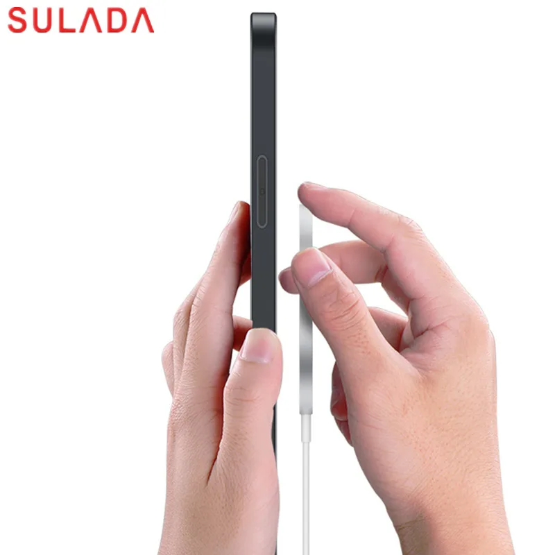Оригинален калъф за магнитно безжично зарядно устройство Sulada Cross за Apple iPhone 13 Pro Max 12 Mini Shockproof Magsaf Back Cover . ' - ' . 2