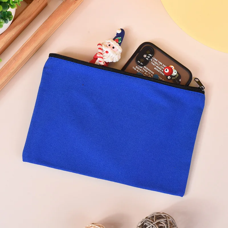 ISKYBOB 5PCs платно писалка чанта цип канцеларски чанта жени handheld съхранение грим чанта плътен цвят плат съхранение цип торбичка . ' - ' . 1