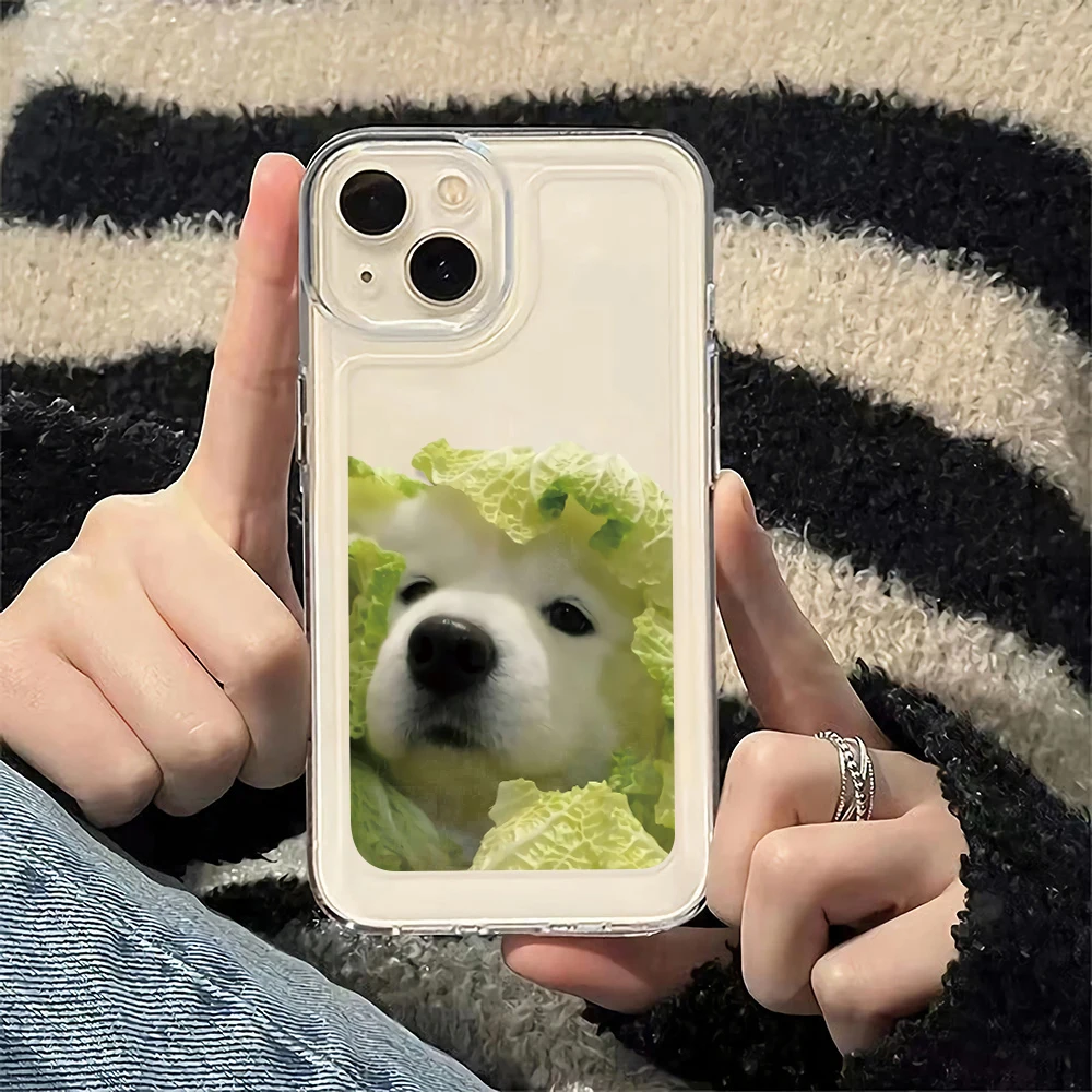 Смешно зеленчуково куче мобилен телефон черупка за iPhone 13 12 11 Pro XSMAX XR X тънък прозрачен телефон 7 8 плюс случай 14 капак . ' - ' . 1