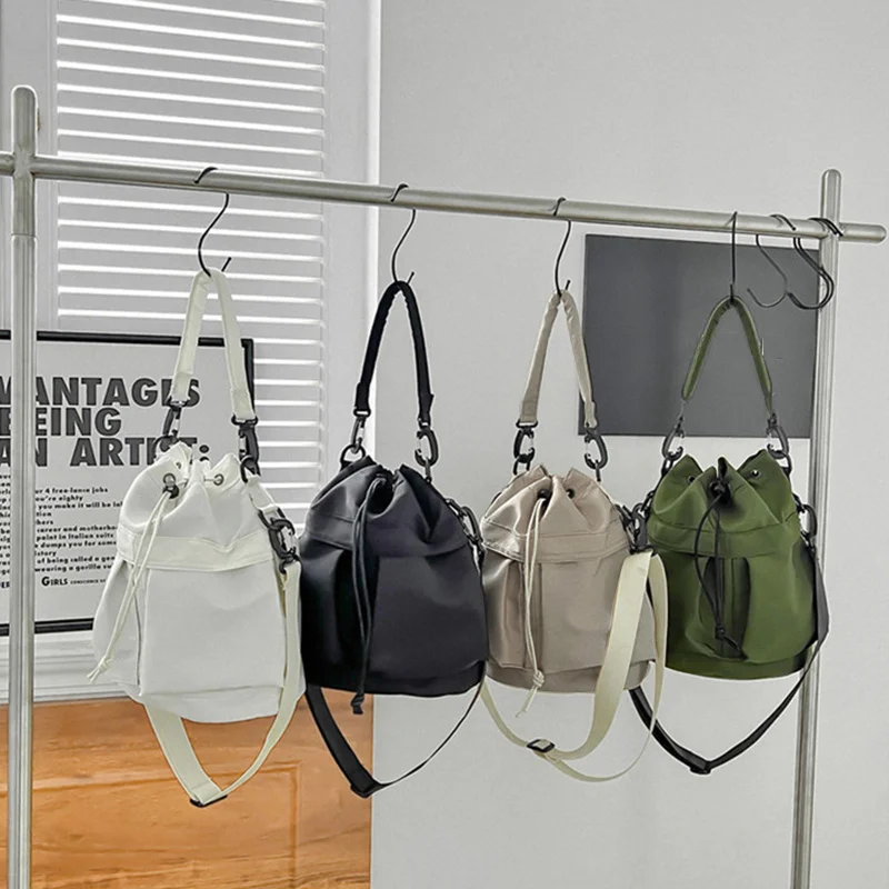 Модни жени кофа чанти водоустойчив найлон рамо чанти голям капацитет crossbody чанти за жени преносими шнур чанти . ' - ' . 1