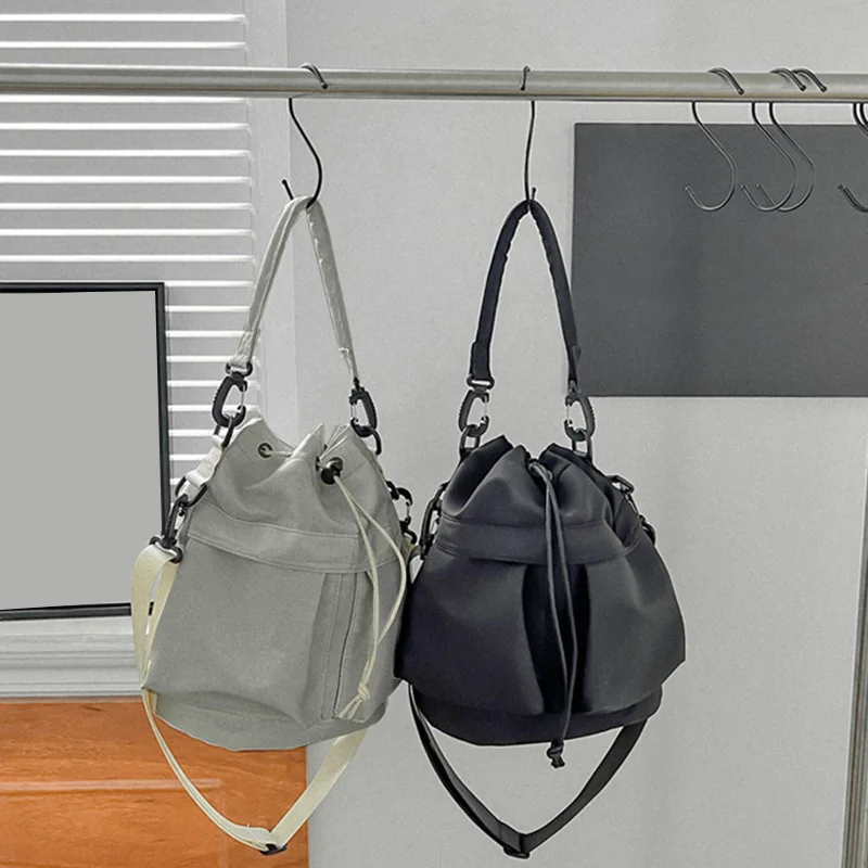 Модни жени кофа чанти водоустойчив найлон рамо чанти голям капацитет crossbody чанти за жени преносими шнур чанти . ' - ' . 4
